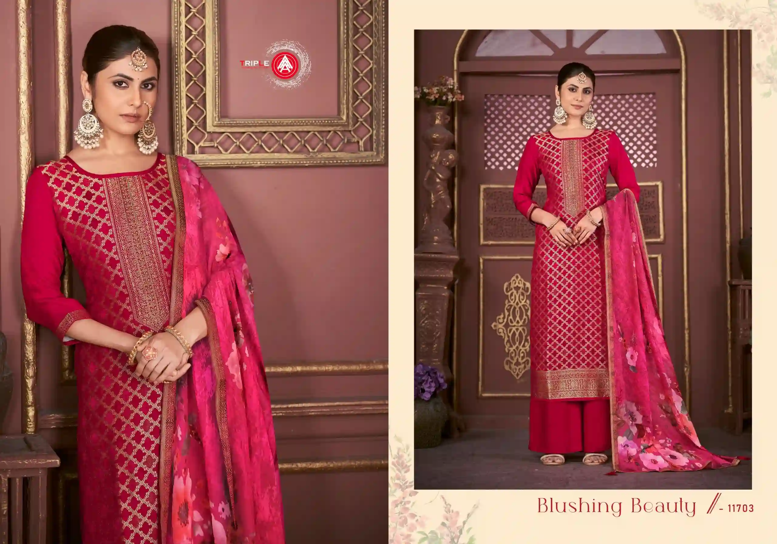 Triple Kaaveri Pure Muslin Wholesale Fancy Salwar Suit Catalog — Wholesale Salwar Suits, MPA wholesale from Surat - Gallery Image 3